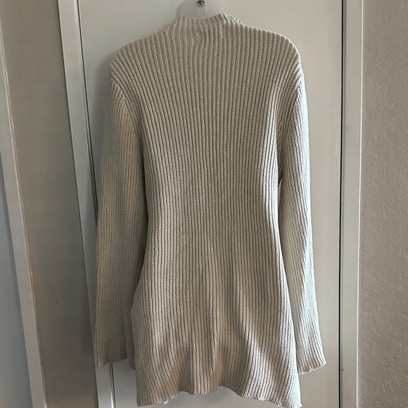 DISSH Cream Ribbed Knit Top Size Medium - Picture 6 of 16